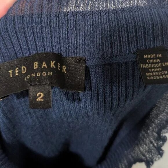 Ted Baker | Dvana ribbed turtleneck with frilled detail - Picture 4 of 14